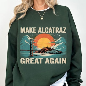 Make Alcatraz Great Again Png – MAGA Png, Trump Funny Design, Funny Political Statement Tee, Vintage Retro MAGA Gift