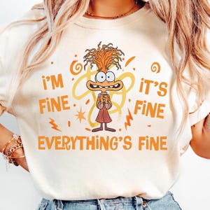 It&#39;s Fine I&#39;m Fine Everything is Fine Png, Anxiety Inside Out 2 Png, Disney Emotions Png, Mental Health Matters Png