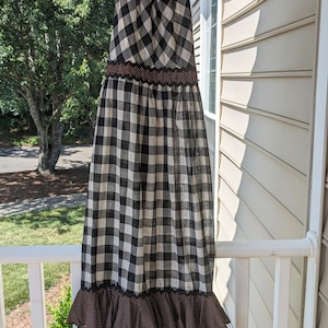 chinese dress ladies Black and White Checkered Dress – Harper Mill Boutique