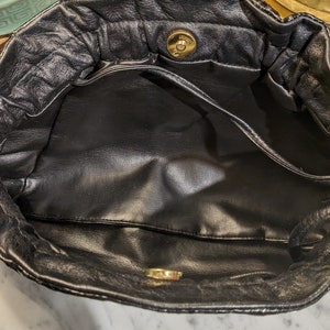 Vintage 1980s Schwarze Kobra Haut Abend Clutch Geldbörse Schlangenhaut Handtasche Reptilien Haut Clutch Bag Geschenk für Sie Bild 4