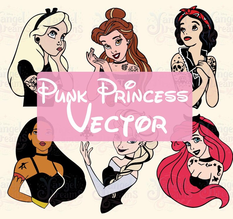 Punk Princess Pack – Digital Files SVG, PNG, EPS Etc... - Etsy