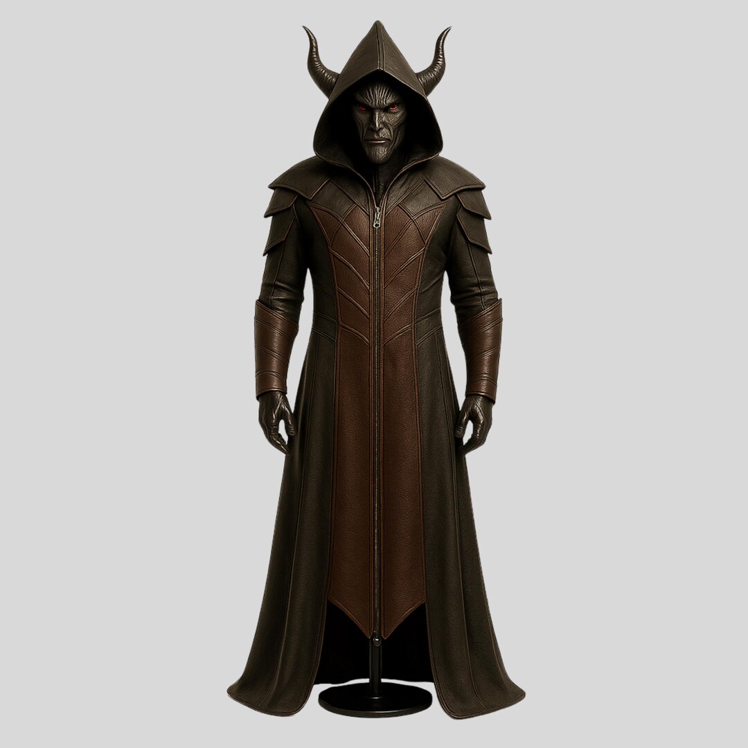 Cloak of the Infernal Sovereign, Leather Costume, Handcrafted Leather ...