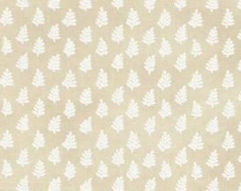 Fern Block Print Crib Sheet: Beige Nursery Fitted Sheet