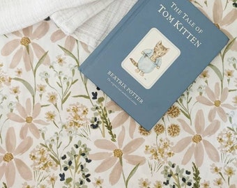 Linge de lit pour fille - housses de matelas à langer bohème rose poudré / literie de chambre de bébé floral bohème / drap de mini lit de bébé / draps de lit de fille