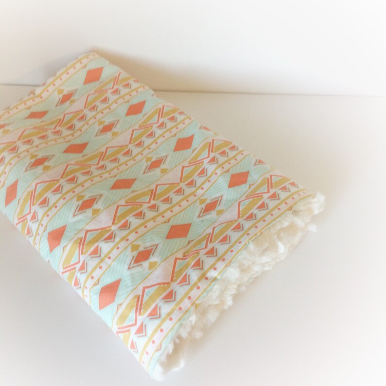 Baby GIRLS Blanket Boho Blanket /Aztec Baby Blankets /Minky Etsy