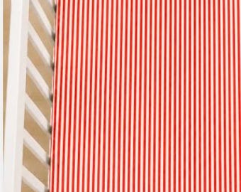 Red stripe Baby Bedding Fitted Crib Sheet Changing Table Cover Dress Stripe in Geranium