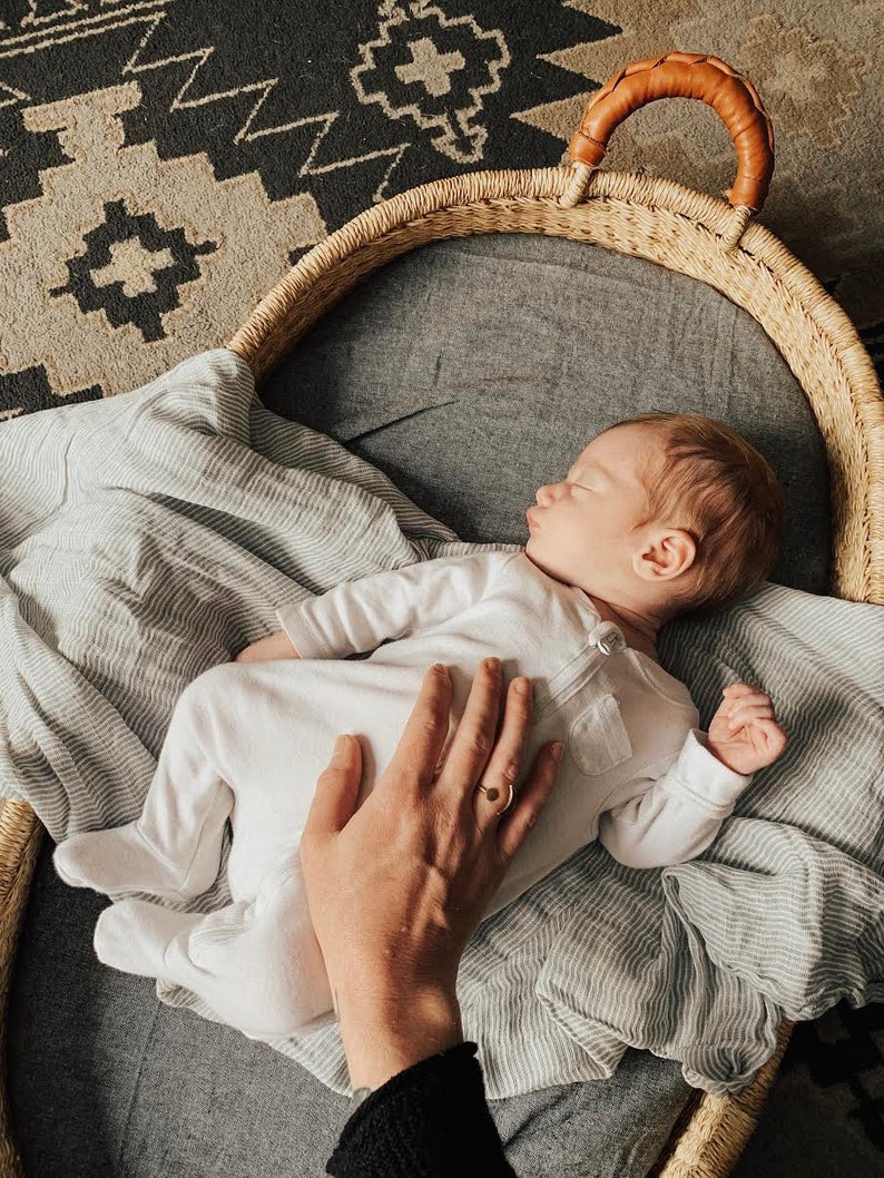 Linen Sheet Mattress Cover / Changing Pad Etsy