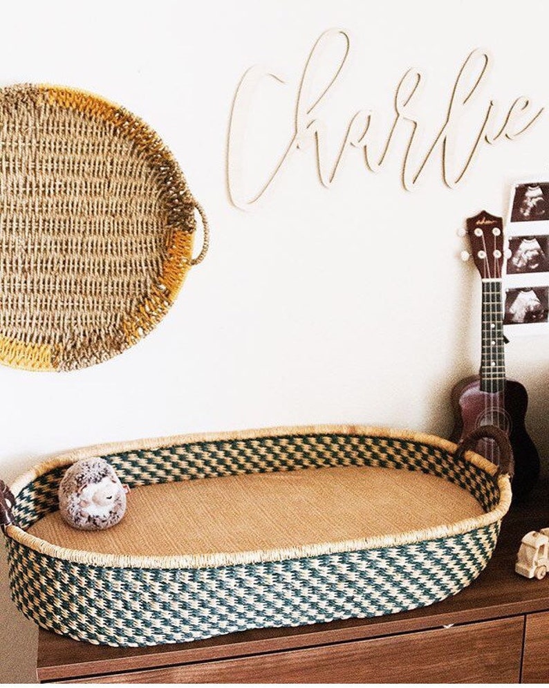 Changing Basket Cover Mustard Changing Pad Cover / Moses Etsy