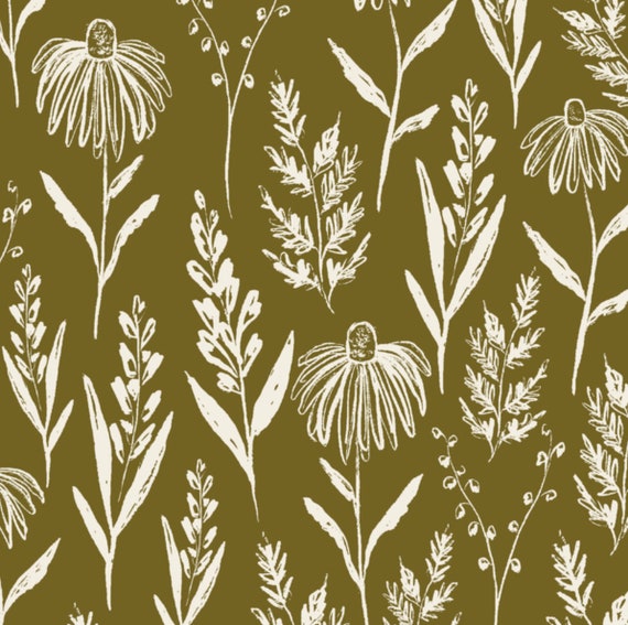Olive green top changing pad cover