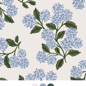 Rifle paper co. Crib Bedding .white blue floral baby Hydrangea .Mini Crib sheet .Blue Changing Pad Covers .Fitted Crib Sheet Vintage Floral image 5