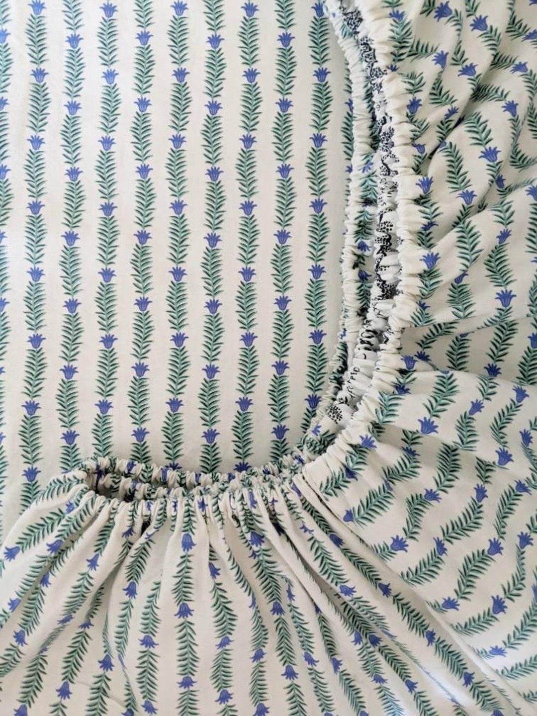 Cottage Stripe Crib Sheet Fitted Crib Sheet Vine Green Nursery Changing