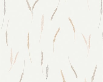 Mini drap pour lit de bébé à imprimé blé : literie pour chambre de bébé beige neutre