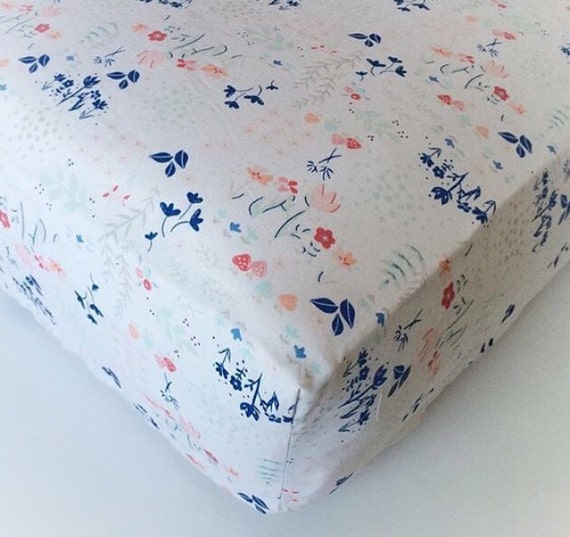 Ready To Ship Changing Pad Cover Girls Pink Grey Navy Nursery Etsy