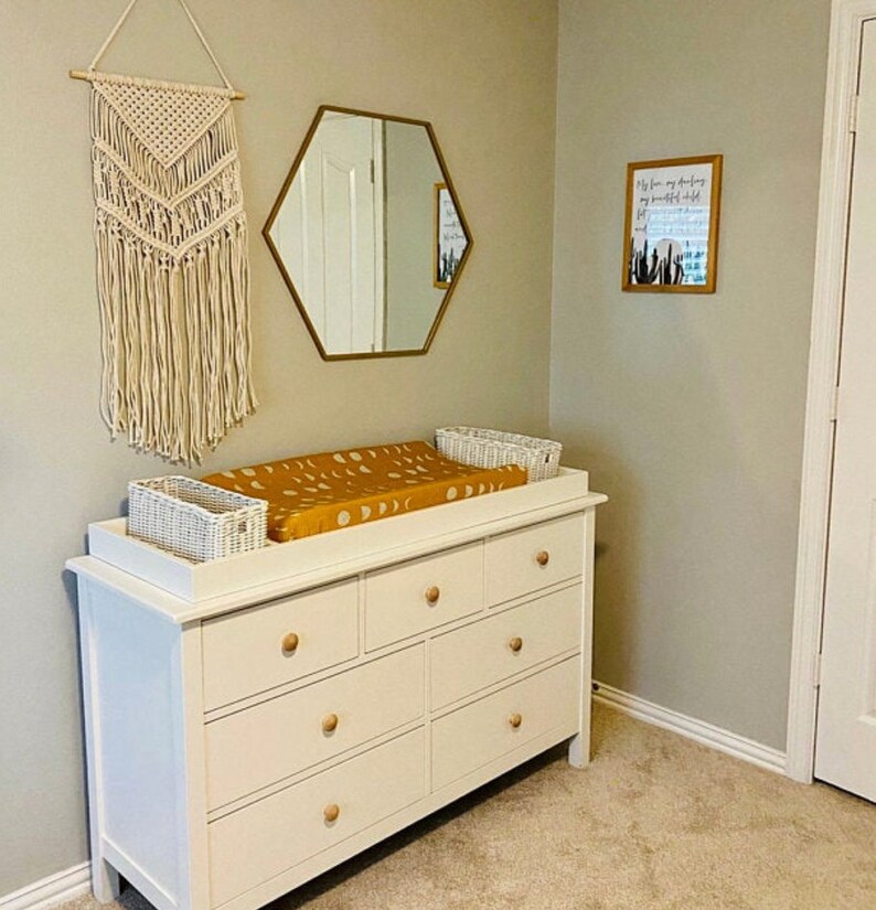 Gold Baby Sheet Mustard Gold Nursery / Boho Crib Sheet / Etsy