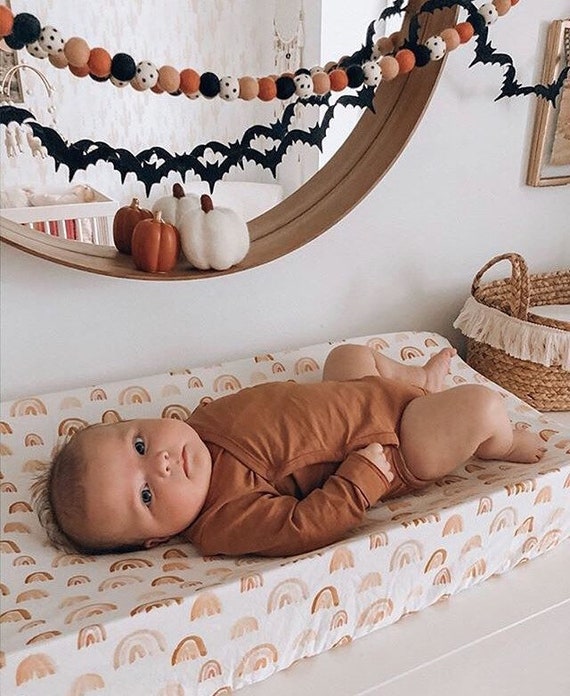 rainbow baby changing mat
