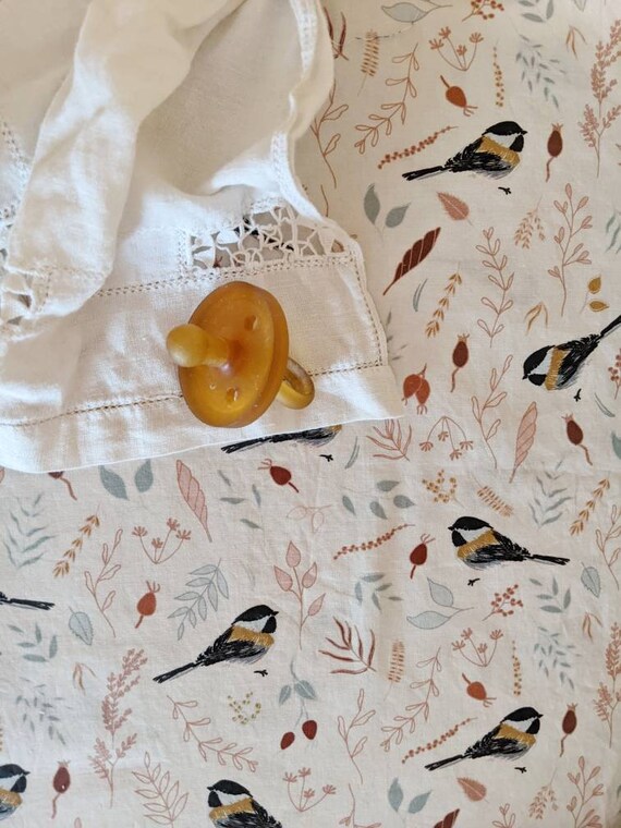Bird Baby Bedding Jewel Colors Bird Crib Sheet Fitted Crib Sheet Baby Blue Red Sage Nursery Changing Covers Custom Cot Sheet Bloom Alma Mini Etsy UK