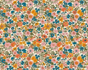 Liberty Bloom Alma Fitted Crib Sheet, 100% Cotton Mini Nestig Sheet