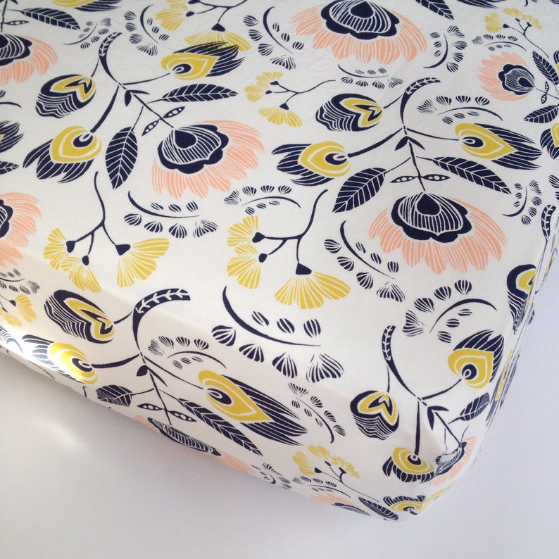Floral MINI Crib Sheet Leah Duncan Fitted Crib Sheets / Etsy
