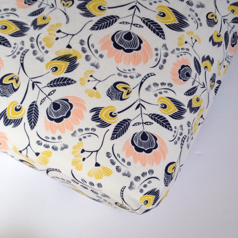Floral MINI Crib Sheet Leah Duncan Fitted Crib Sheets / Etsy