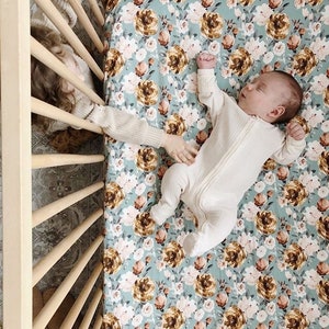 Girls Crib Sheet BLUSH -BOHEMIAN Bedding Mini Crib / Girl Baby Bedding Boho Crib Sheets /Babiease Crib Bedding /Changing Pad Cover