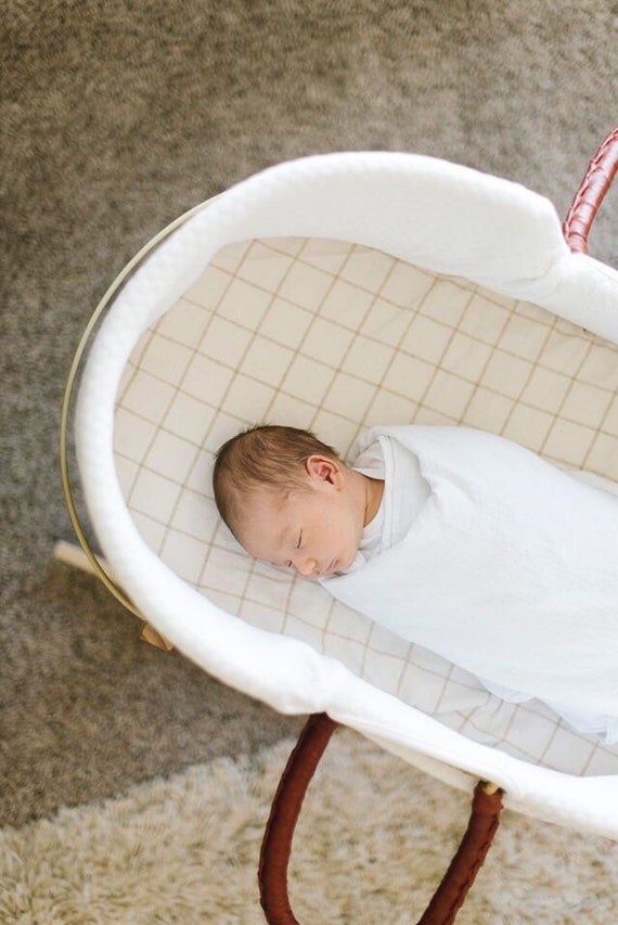 Bassinet Sheets Moses Basket Sheet BASSINET Mattress Cover Moses Basket Cover Moses Basket Bedding pram Sheet baby Moses Basket Etsy