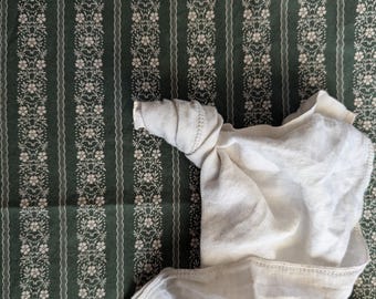 Green Pinstripe Fitted Crib Sheet: Soft Designer Fabric