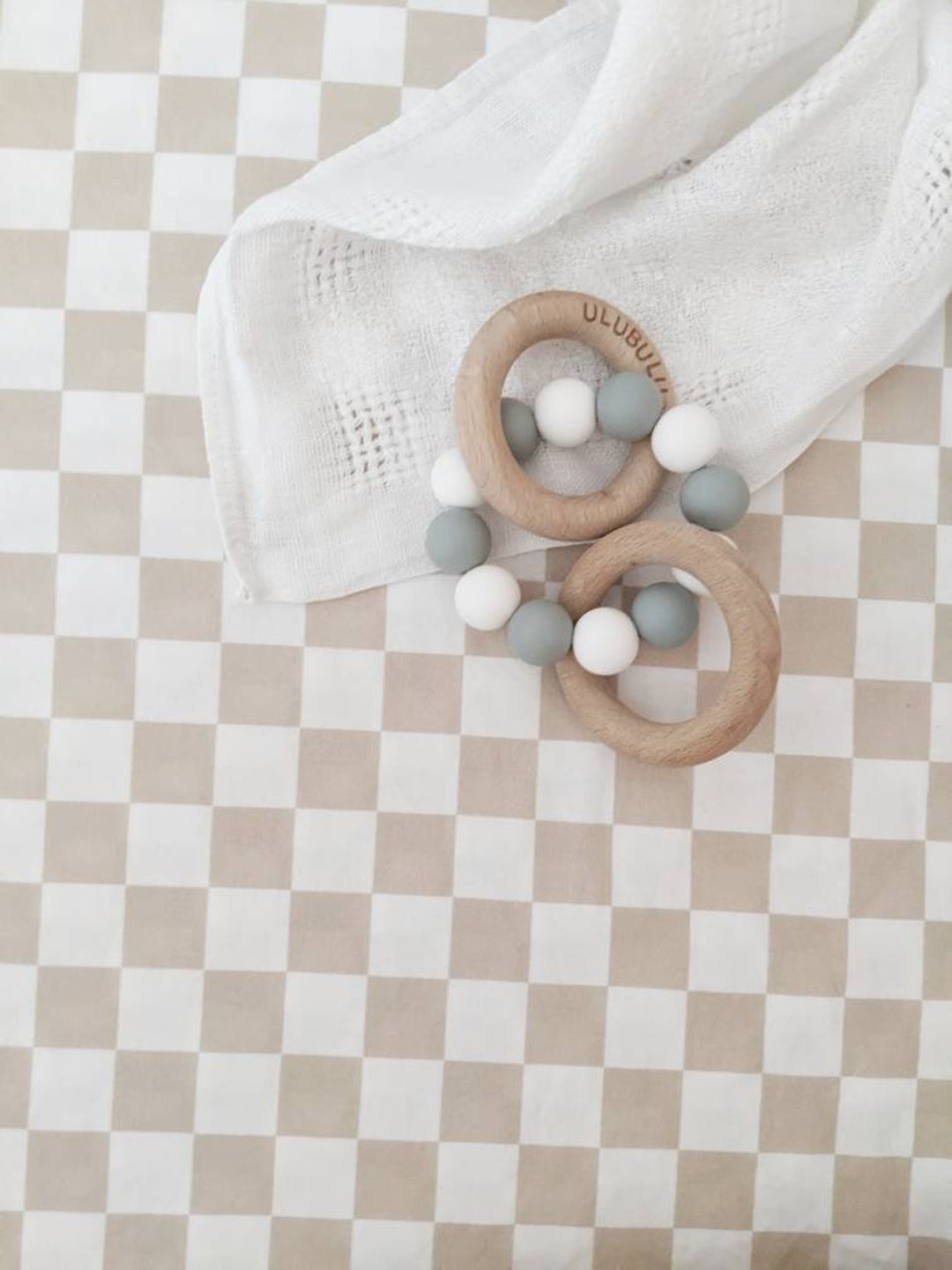 BEIGE Checker Bedding Tan Farmhouse Crib Gingham Fitted Crib Sheets