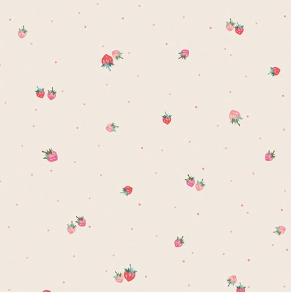 strawberries cream crib sheet ORGANIC baby bedding Toddler fitted sheet changing mat cover fruit berry Ivory green mini sheet bassinet