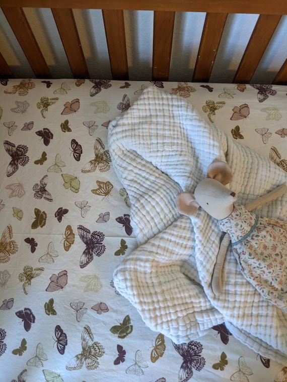 Ropa de cama de mariposa para bebés, sábanas ajustables para niñas, fundas  para cambiador de óxido, sábanas para minicunas, ropa de cama de cobre para  guardería, tonos tierra, guardería -  España