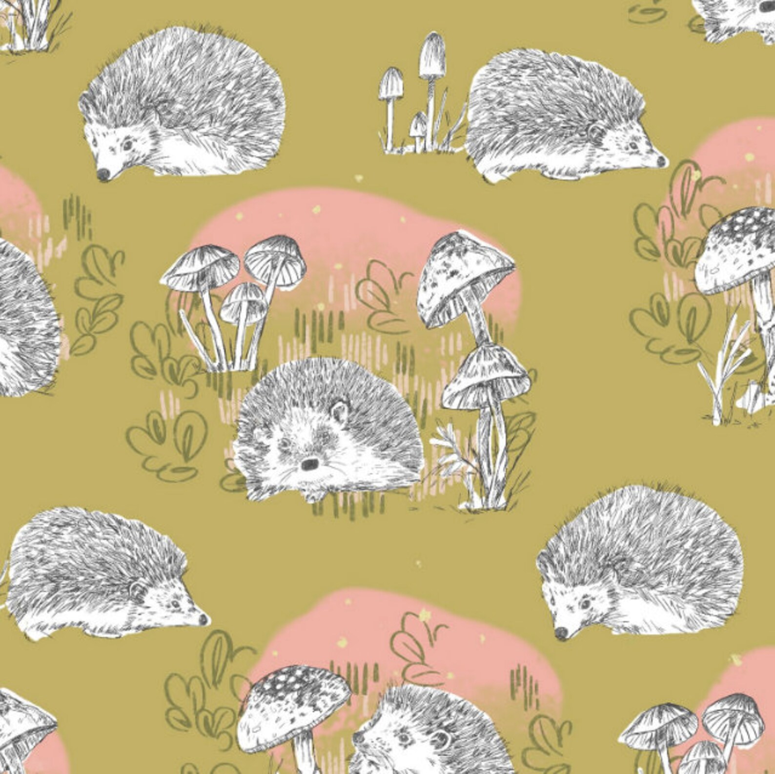 Crib Bedding Hedgehog crib Sheet Changing Pad Covers /mustard Etsy