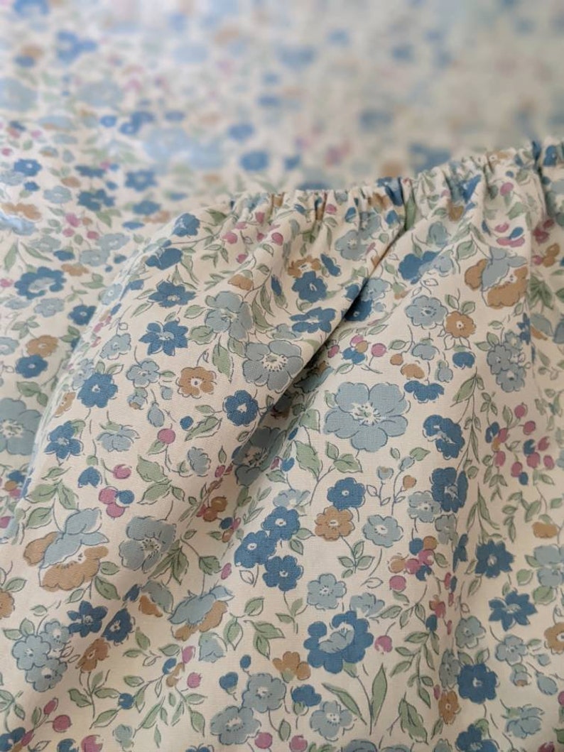 Petite Garden Sheets Blue Pink Floral Baby Bedding Crib Sheet - Etsy