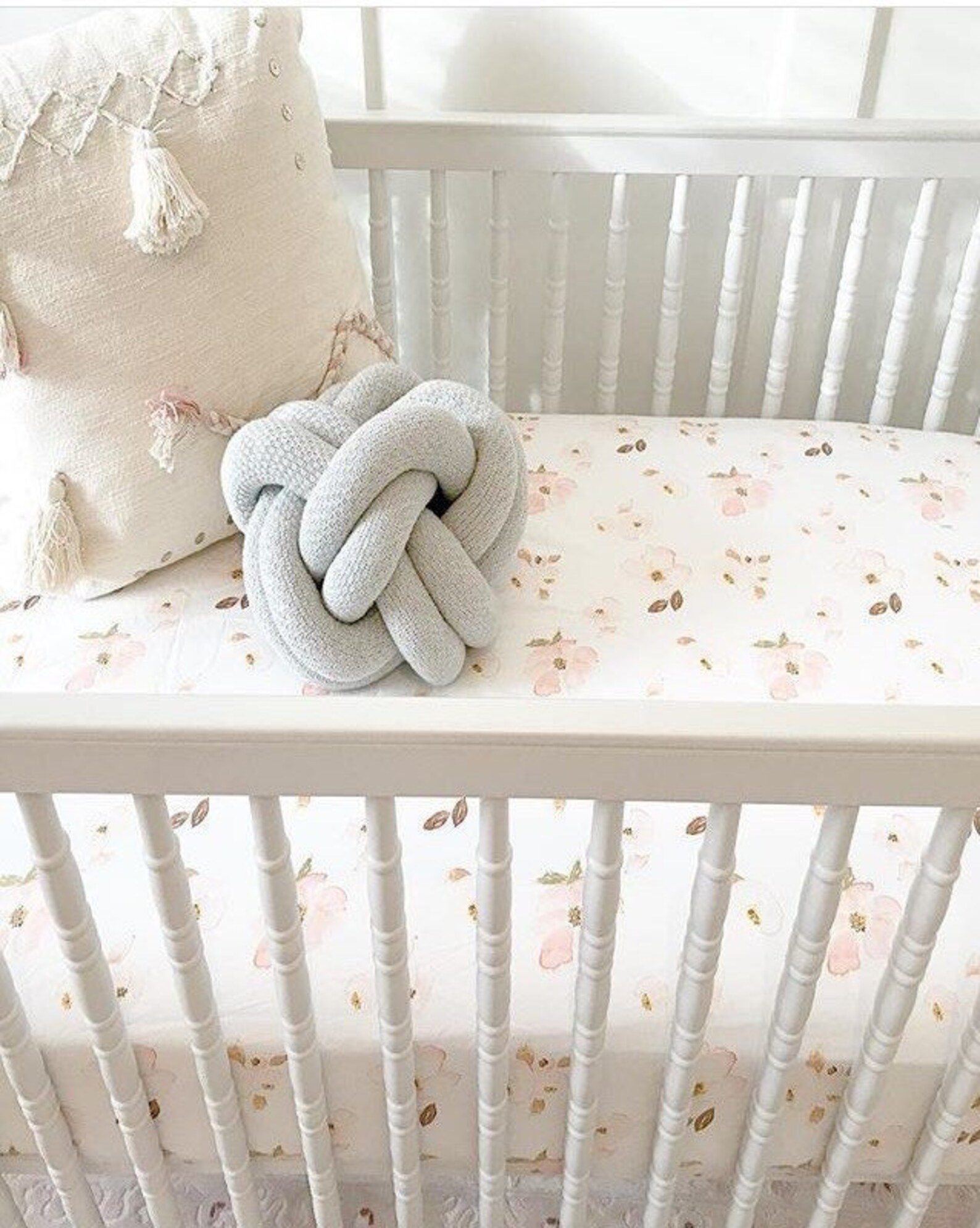 Girls Crib Sheet BLUSH BOHEMIAN Bedding /mini Crib Sheets Etsy