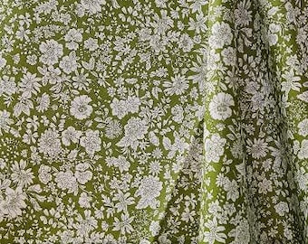 Liberty London Floral Crib Sheet: Caterpillar green Fitted Cover