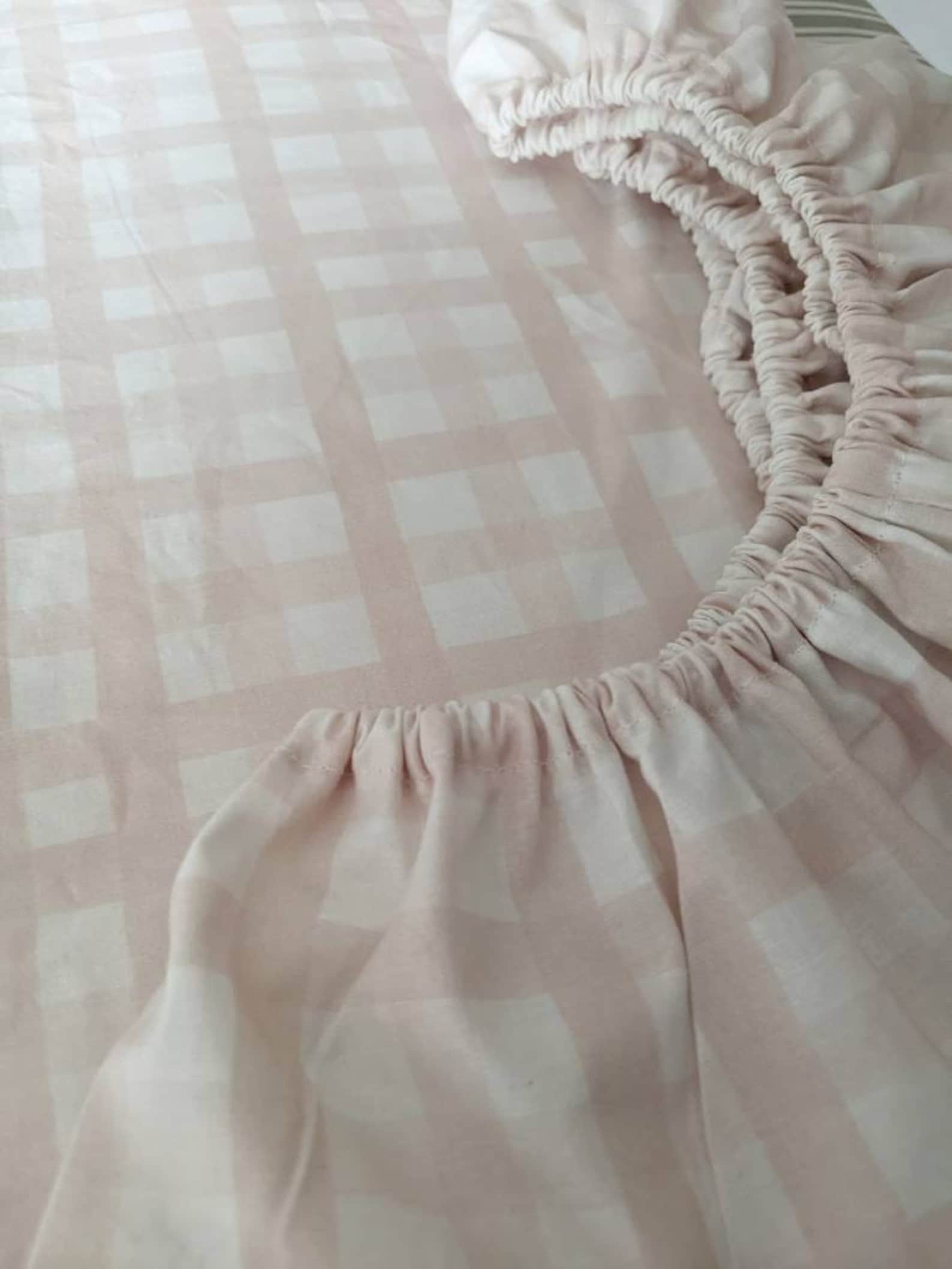 Gingham Baby Bedding Fitted Crib Sheets BLUSH Baby Etsy