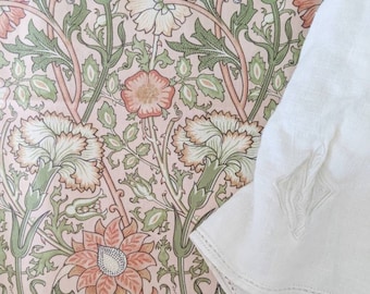 Literie pour bébé William Morris Eucalyptus GREEN pink rose Housses de matelas à langer Draps-housses pour lit de bébé crème blush Mini draps Literie classique