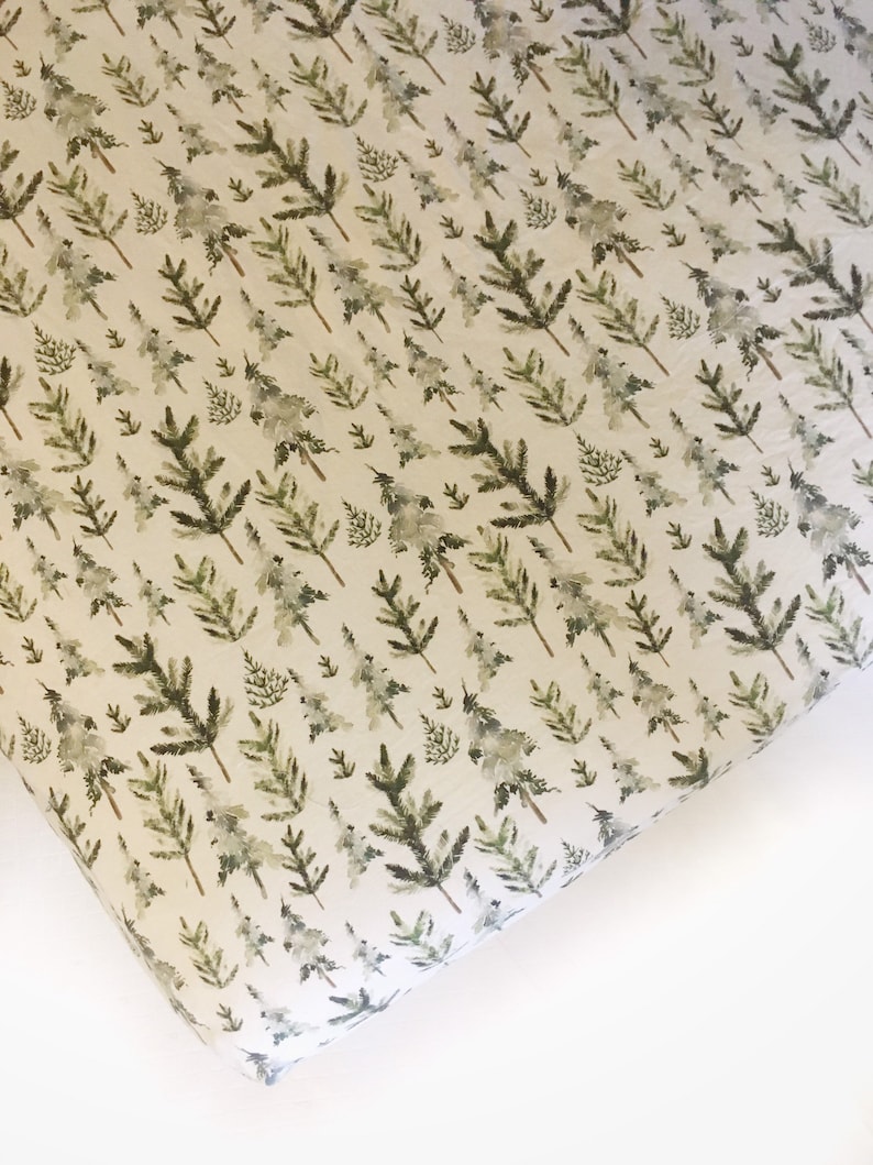 Woodland Baby Bedding Green Fitted Crib Sheets mini Crib Etsy Canada