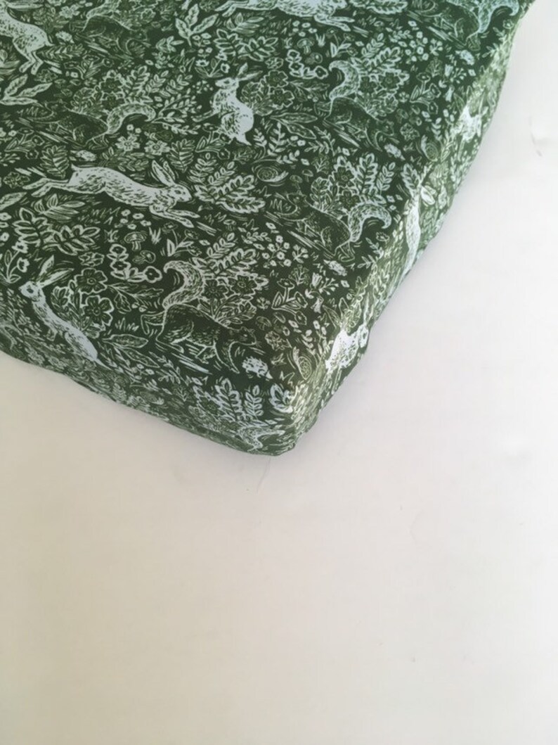 Woodland Baby Bedding Changing Pad Cover Vintage GREEN Crib Etsy