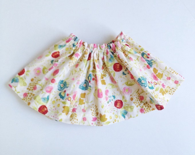 Gold Floral Skirt Baby Girls Skirt Toddler Skirt Pink Gold Floral Skirt ...