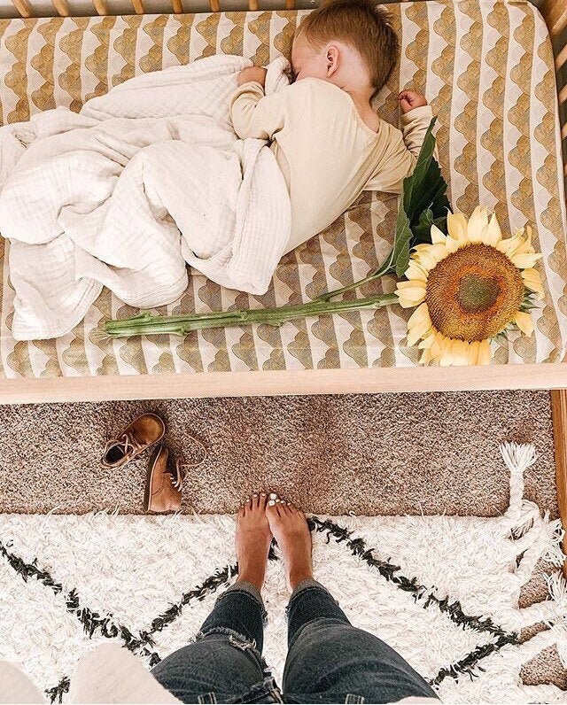 mustard crib bedding