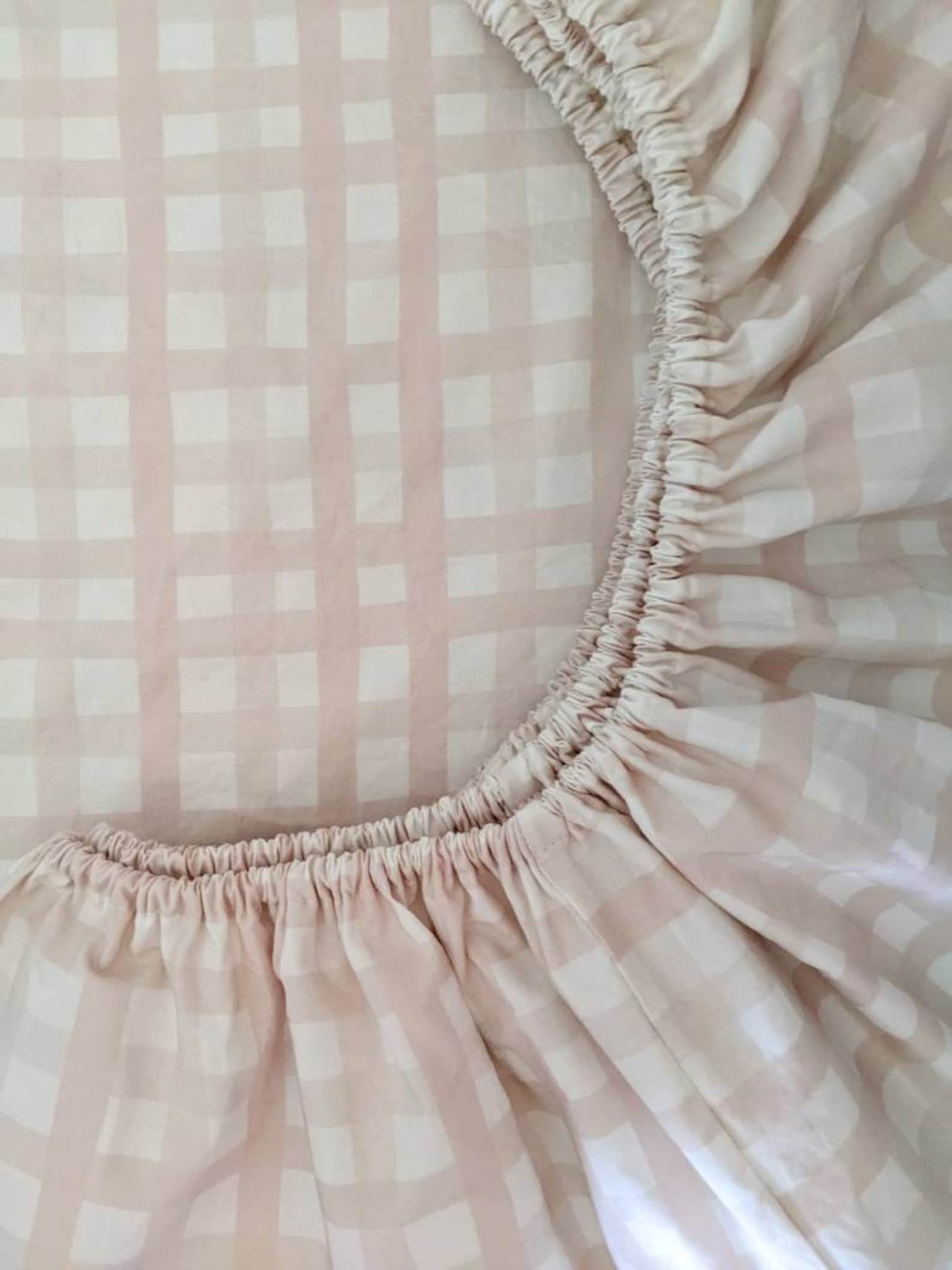 Gingham Baby Bedding Fitted Crib Sheets BLUSH Baby Etsy