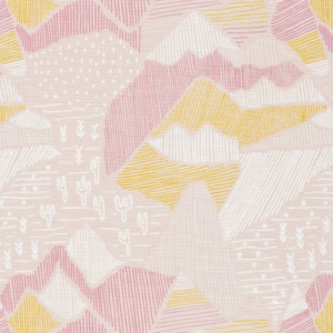 READY to SHIP Changing Pad Cover ORGANIC Nursery Pink Yellow /Changing Pad Covers /Fitted Diaper Pad Cover /Organic Changing Table Cover