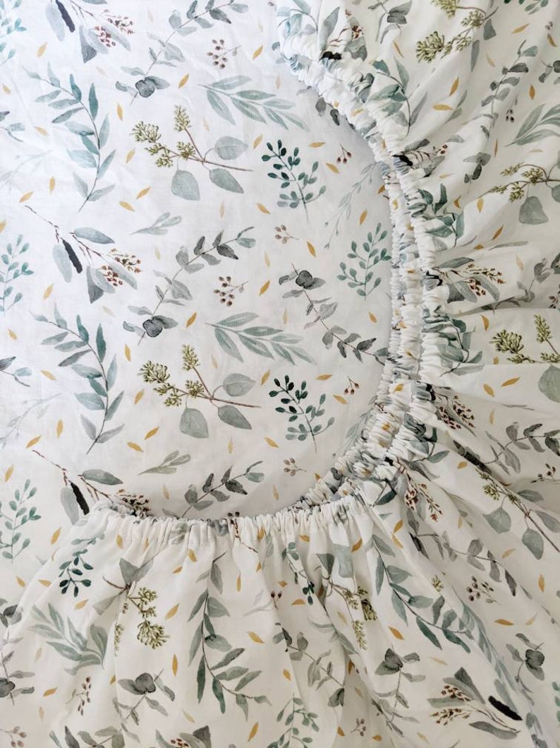 Greenery Baby Bedding Eucalyptus GREEN Changing Pad Covers Etsy