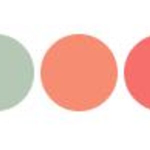 May include: Three colorful circles in a row against a white background. The circles are in shades of green, orange, and red. The image is simple and clean, with a minimalist design.