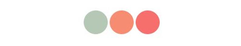 May include: Three colorful circles in a row against a white background. The circles are in shades of green, orange, and red. The image is simple and clean, with a minimalist design.
