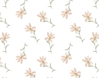 Daisy Crib Bedding Floral Crib Sheets /Changing Pad Covers /Greenery Bedding / Mini Crib Bedding /Bohemian Baby Bedding COT