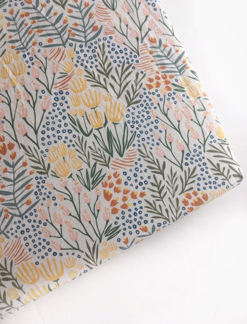 Girls Crib Bedding Boho Changing Pad Covers / Botanical Floral Etsy