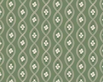 Organic Floral Fitted Sheet: Willow Green Baby Bedding