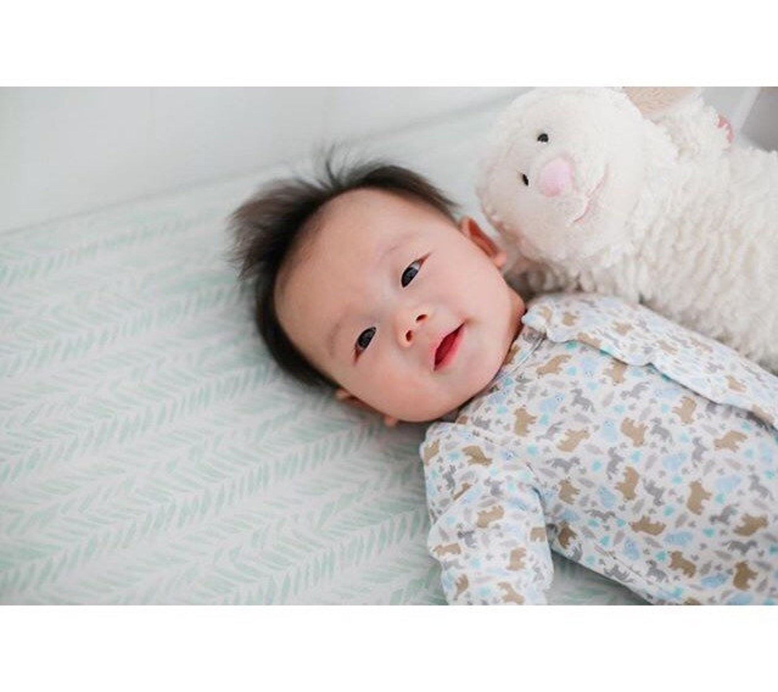 READY to SHIP MINT Green Baby Bedding Green Fitted Crib Sheet Etsy