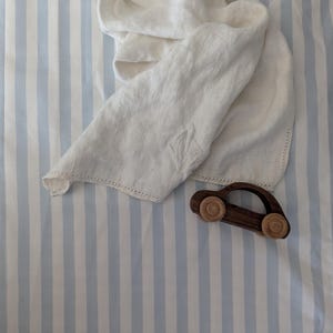 Blue White Stripe Baby Crib Sheet or Changing Pad Cover
