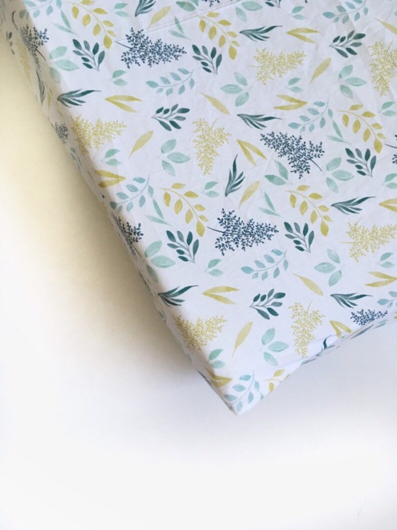 greenery changing pad cover